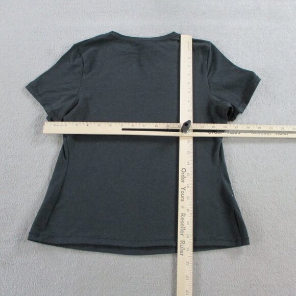 SKIMS Cotton Jersey T Shirt Womens Large Soot Black Short Sleeve Casual Crewneck - Picture 5 of 8